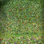 Gustav Klimt appletrad i oil painting